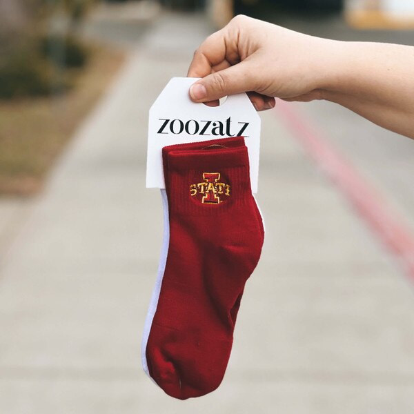 Zoozatz Women's I-State Quarter Crew Socks (2-Pack)